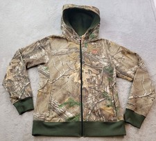 Under Armour Storm Realtree Full Zip Hoodie Womens Medium Brown Camo Hunting
