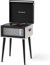 Retro Bluetooth Vinyl Record Player with 4 Speakers USB Encoding