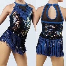 Weissman Dance Costume Leotard Child Large CL Ballet Fringe Tutu Dress Halloween