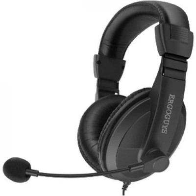 Ergoguys Black Lightweight Headset with Adjustable Mic
