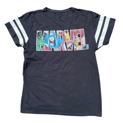Marvel T-Shirt Cedar Wood State Spellout 100% Baumwolle Schwarz 2016 M
