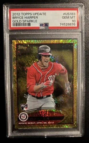 2012 Topps Update BRYCE HARPER US183 Rookie Gold Sparkle PSA 10 GEM MINT