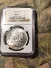 1884-o morgan silver dollar ms63,,ngc