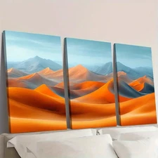 3pcs Abstract Desert Landscape Art M  Wall Art Canvas  Unframed/Framed