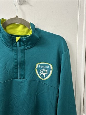 Umbro 1/4 Zip Mens L Teal Neon Ireland FAI National Team Pro
