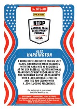 2025 Panini #NTS-AH Alex Harrington 16U/17U National Team Signatures