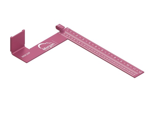 Morgan Square 8" x 12" Aluminum Wide Rule, Pink MS812AP-NP