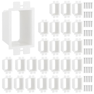 25 PCS BE1-2 Electrical Outlet Box Extender 1-Gang Metal Cover Plates with