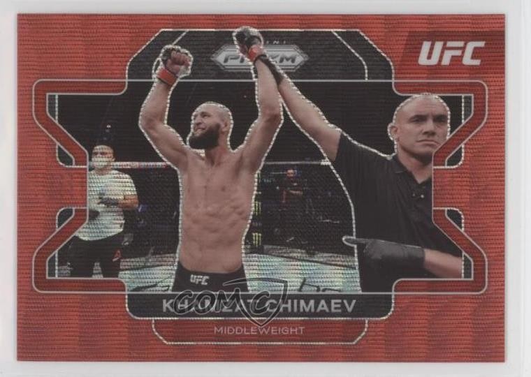 2022 Panini Prizm UFC Ruby Wave Prizm Khamzat Chimaev #94 3hd