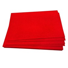 Stiff Craft Felt Sheets 2mm Thick Felt Fabric 7"x11.3" 12pcs Red for Sewing