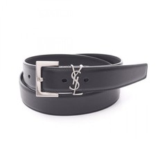 SAINT LAURENT PARIS Cassandra belt 75 634437B00OE100075 leather Black NEW