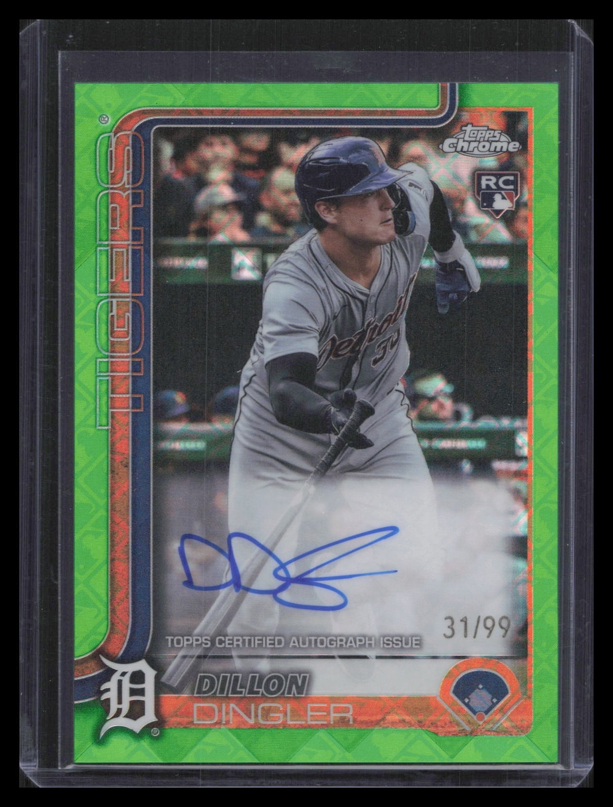 2025 Topps Chrome Logofractor Edition #274 Dillon Dingler Green Refractor #/99