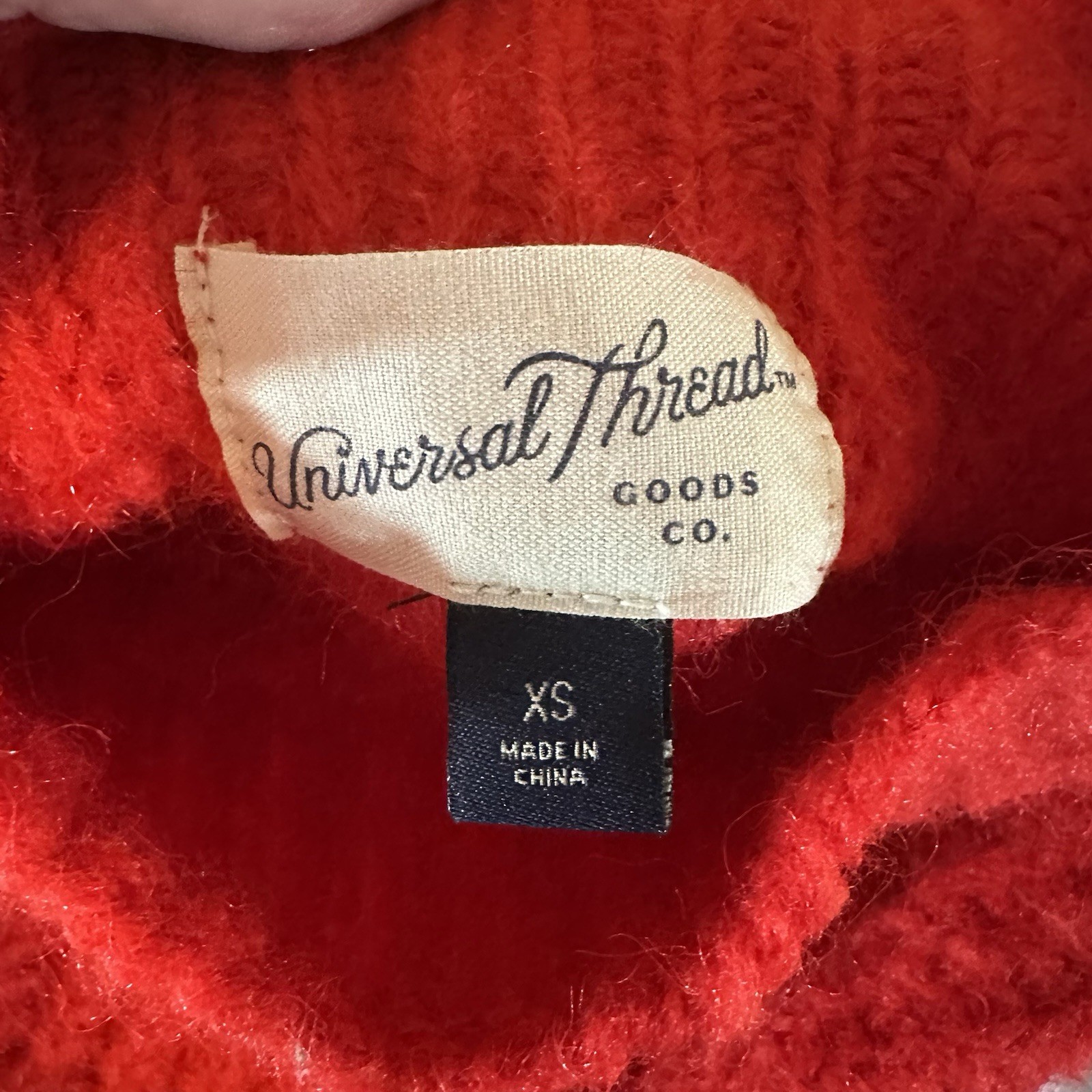 Universal Thread Red Cable Knit Rollneck Red Swea… - image 5