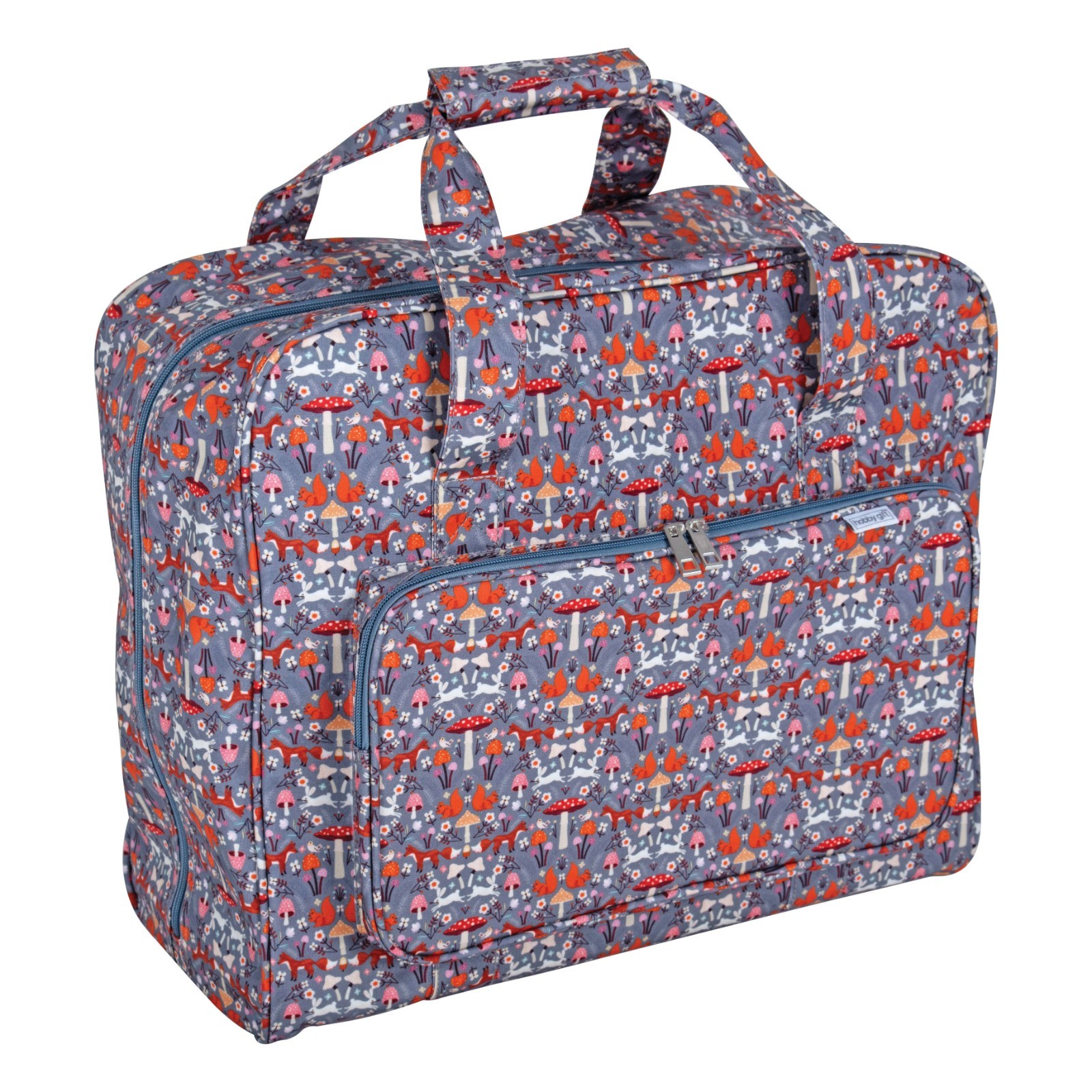 Hobby Gift Sewing Machine Bag: Matt PVC: Woodland Toadstool