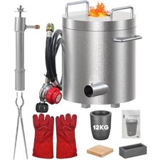 12KG Propane Melting Furnace Kit Metal Recycle Foundry Furnace Kits 2700 30PSI