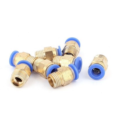 8 Pcs Metal Straight Thread Pipe Joint Pneumatic Quick Connect Fitting Kd #cv