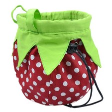 Strawberry Chalk Bag with Carabiner Drawstring for Rock Climbing Weight Lifti...