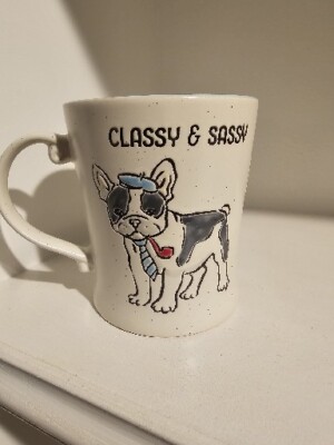 CLASSY & SASSY Frenchie Bulldog Dog Mug by SPECTRUM Designz  Coffee 17oz NEW