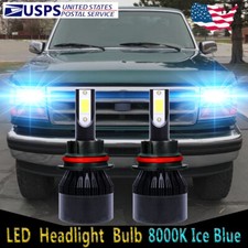 For Ford F-150 1992-1996 - 2X 9007 Front LED Headlight Bulbs High/Low Beam C9L