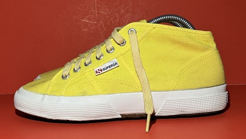 Superga 2750 Mid-Top Classic Electric Yellow Canvas Women’s US 9 *Excellent* - Picture 6 of 19