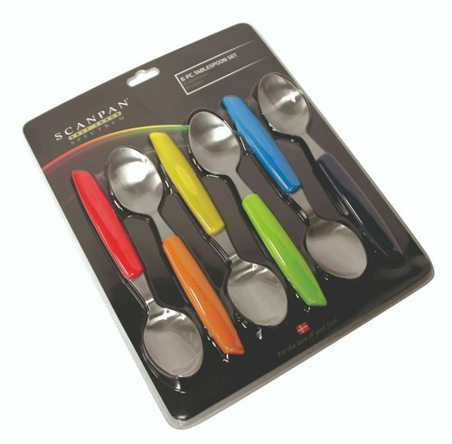 New SCANPAN SPECTRUM 6pc FORK/ SPOON/ STEAK KNIFE Set, Black/ Coloured 6 piece - Bild 12 von 16