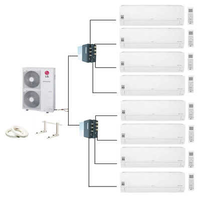 LG MultiSplit 8 x 2,1kW Wandgeräte Klimaanlage Klimageräte INVERTER + GRATIS 