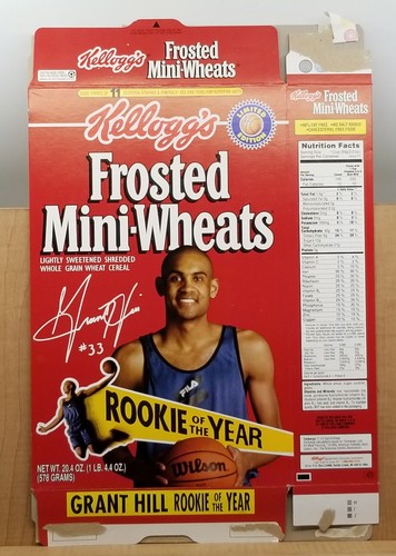 5X Kellogg's Frosted Mini-Wheats Box Pistons #33 Grant Hill Rookie of the Year - Picture 6 of 6