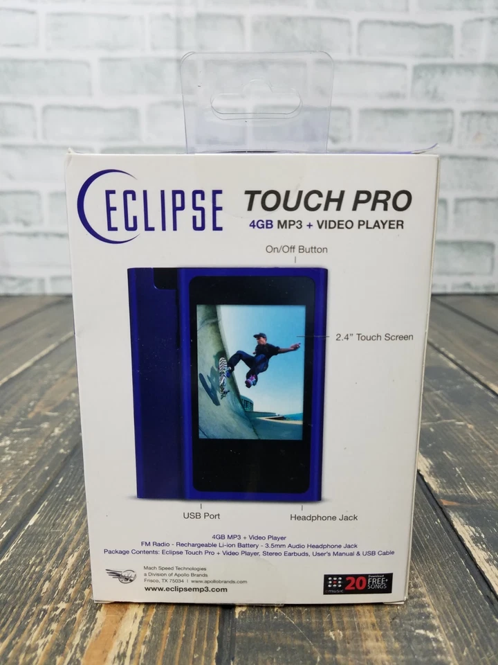 NEW SEALED - ECLIPSE Touch Pro 4GB MP3 + Video Media Player - BLUE COLOR - Image 3 of 4