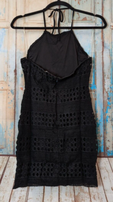 Jack by Bb Dakota Mona Crochet Lace Halter Women's Dress Black : 10