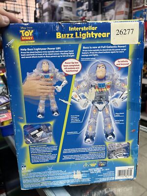Thinkway RARE Interstellar Buzz Lightyear Pixar Toy Story Clear