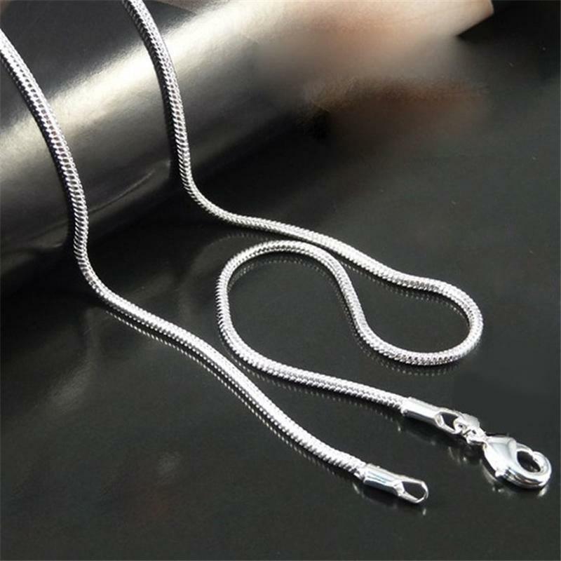 Solid 925 Sterling Silver Tarnish-Resist Italian Snake Chain