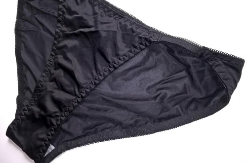 Sexy. BLACK Shimmery TANGA Bikini style Panties Knickers Sissy TV CD 32" - 42" - Picture 5 of 6