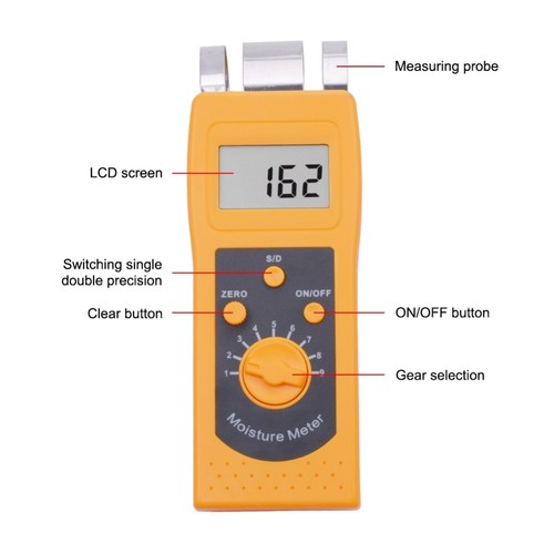 Wall Surface Ground Concrete Moisturer Tester Meter Hygrometer 0 to 50% Range - Picture 2 of 4