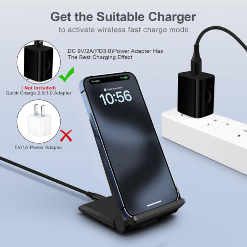 30W Wireless Charger Station Foldable Charging Dock For iPhone 15 14 Samsung S24 - Picture 4 of 26