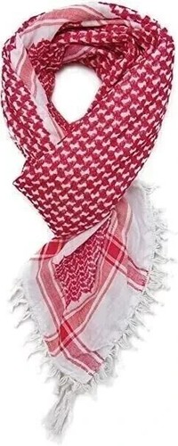 Scarf arab Keffiyeh Shemagh white & colour Made In Palestine Kufiya Arafat - Picture 2 of 4