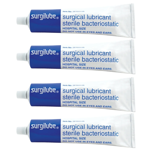 4 Pack Lubricating Jelly Lube Sterile Tube Screw Top Tube 4.25Oz Each