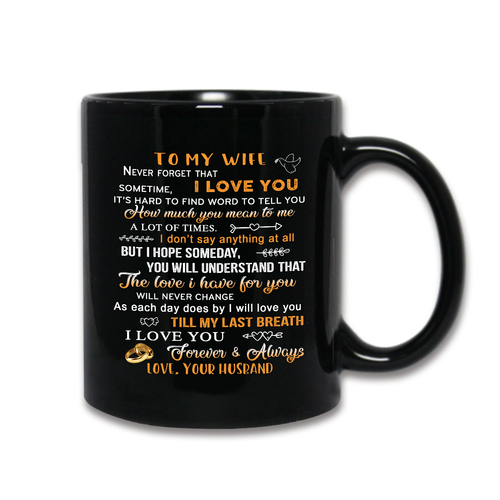 Taza de café romántica para siempre y siempre To My Wife Never Forget taza de regalo para mujer - Imagen 2 de 5