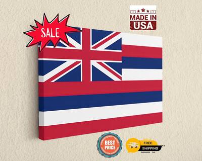 Hawaii Flag Canvas Fine Art Wall Decor Print Museum Quality Durable