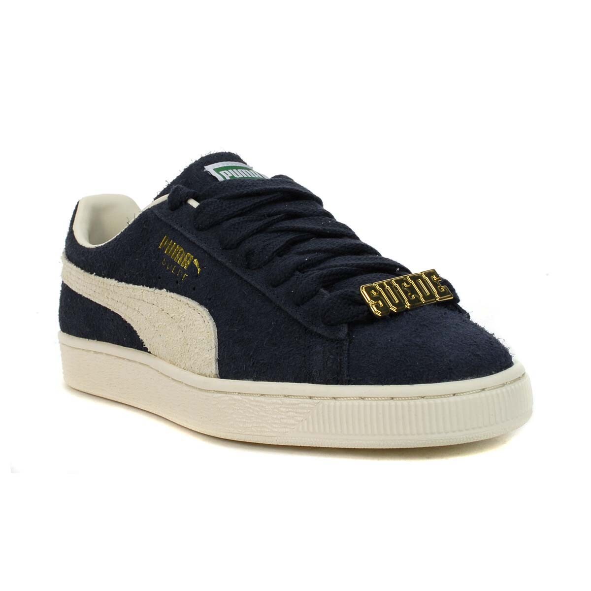 PUMA Men's Suede Fat Lace New Navy&frasl;Frosted Ivory