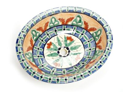 Keramik Waschbecken Mexikanische Oval Großes Einbauwaschbecken Talavera - Daira