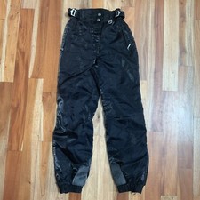 Descente Ski Pants Womens Size 10 Snow Snowboard Shiny Black VTG 80s 90s Nylon