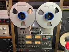 Pair Pioneer Silver Nab 10.5" Reels And Blue Hub Adapters Also For Akai, Teac