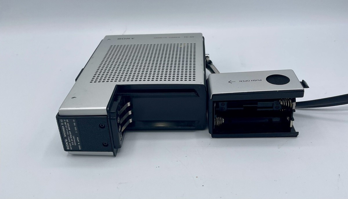 Vtg Sony CASSETTE CORDER TAPECORDER Model TC-53 Japan Parts Only W