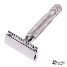 Maggard Razors MR11 Stainless Handle - DE Safety Razor with V3 Chrome Head