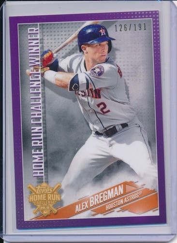 2019 Topps Home Run Challenge Winner September Purple /191 Alex Bregman #HRC-14 - 第 1/1 張圖片
