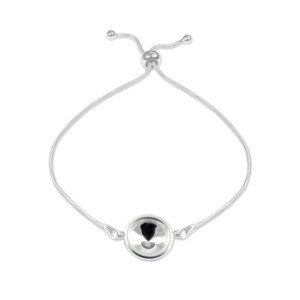 Sterling Silver Adjustable Bracelet Blank for Gluing 4470 Square Crystals