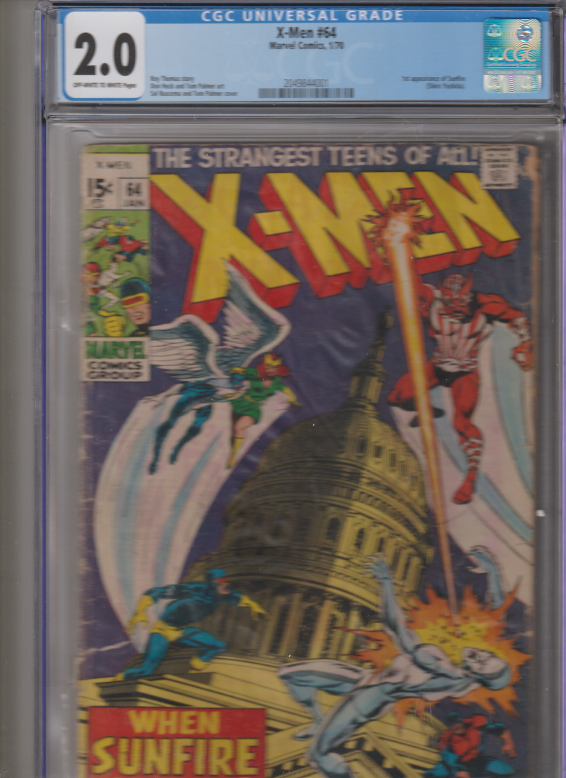 アメコミ X-Men #64 (1970) 1st Sunfire 8.5 アメコミ X-Men #64 (1970) 1st Sunfire 8.5