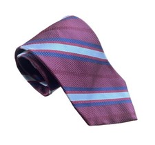 NWOT Brooks Brothers Modern Neck Tie USA Made Silk Striped Red White Blue Men