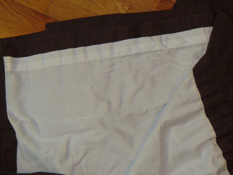 DOS Cortinas Marrón Silueta de Ciervo Logo Pesado Forrado Algodón Oscuro Caza De Colección? Foto 4 de 4