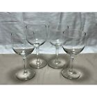 Set of Four (4) Goblets Wine Water Ice Tea Cordial Hand Made Glasses
